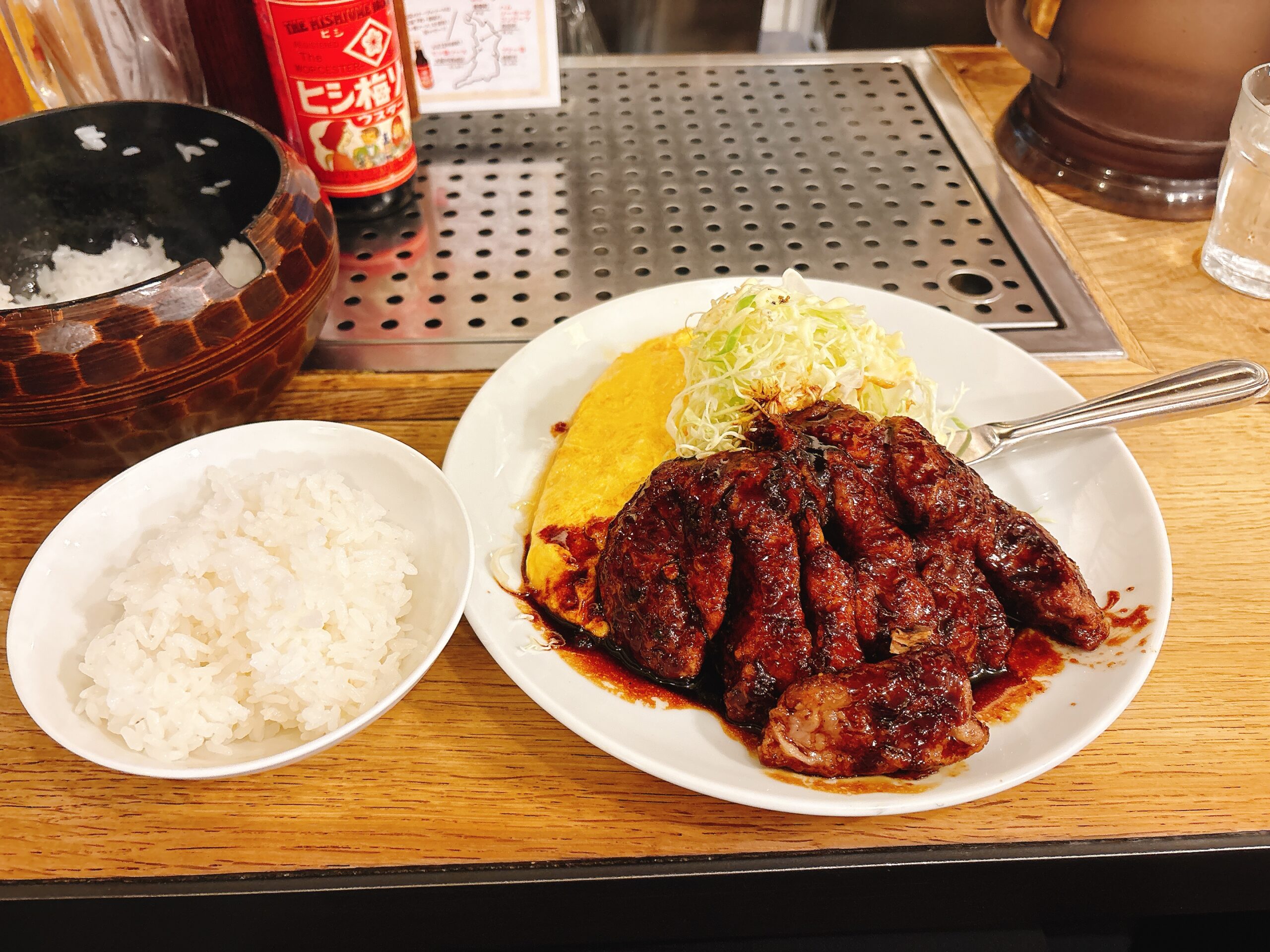 サル食堂本町本店で実際に食べた名物トンテキ定食